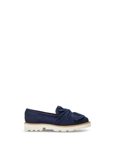 Moda In Pelle Navy Eves Bow Loafers