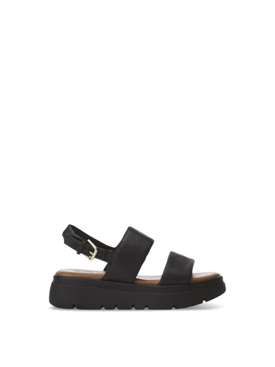 Moda In Pelle Netty Black Leather Chunky Sandals