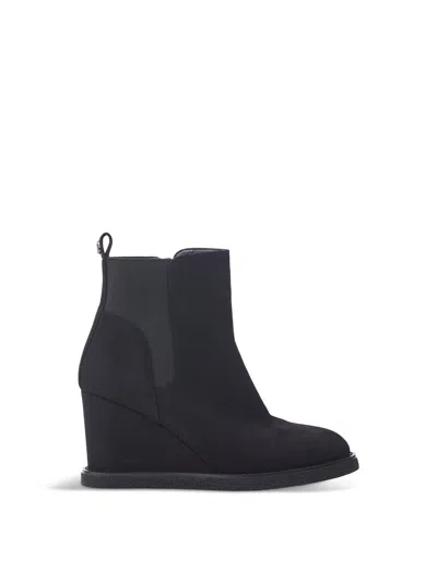 Moda In Pelle Pieux Alcantara Boots In Black
