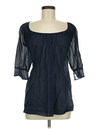 Pre-owned Moda International 3/4 Sleeve Blouse In Blue