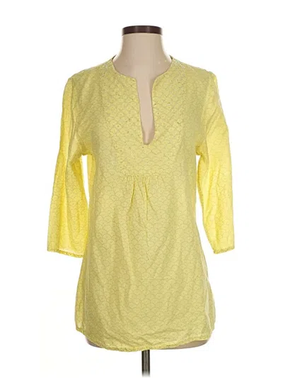 Pre-owned Moda International 3/4 Sleeve Blouse In Yellow