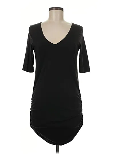 Pre-owned Moda International 3/4 Sleeve T-shirt In Black