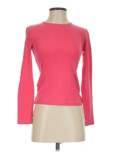 Pre-owned Moda International 3/4 Sleeve T-shirt In Pink