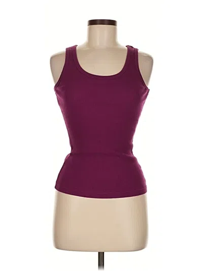 Pre-owned Moda International Active Tank Top In Burgundy