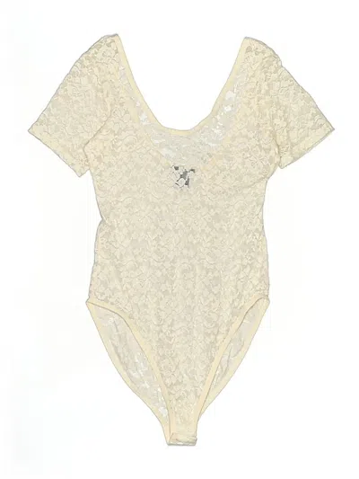 Pre-owned Moda International Bodysuit In White