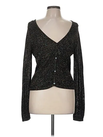 Pre-owned Moda International Cardigan Sweater In Black