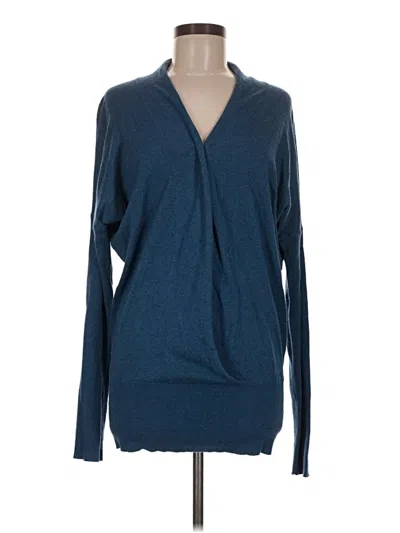 Pre-owned Moda International Cardigan Sweater In Blue
