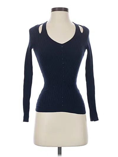 Pre-owned Moda International Cardigan Sweater In Blue