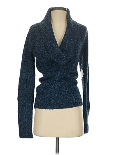 Pre-owned Moda International Cardigan Sweater In Blue