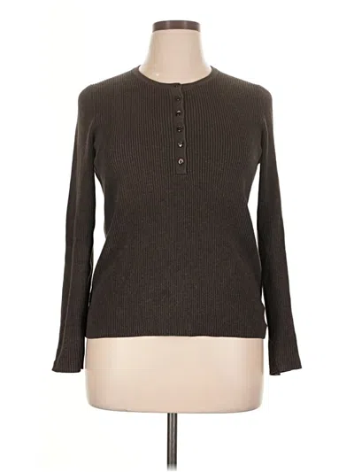 Pre-owned Moda International Cardigan Sweater In Brown