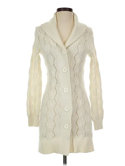 Pre-owned Moda International Cardigan Sweater In Ivory