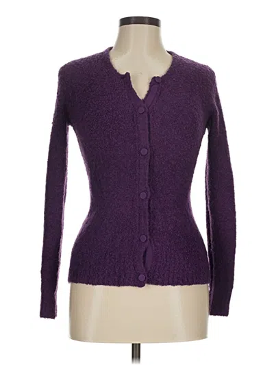 Pre-owned Moda International Cardigan Sweater In Purple