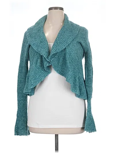 Pre-owned Moda International Cardigan Sweater In Teal