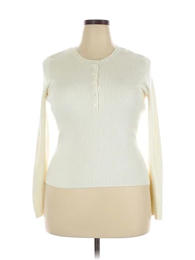 Pre-owned Moda International Cardigan Sweater In White