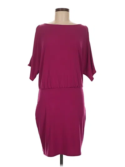 Pre-owned Moda International Casual Dress In Burgundy