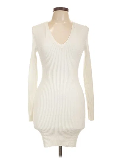 Pre-owned Moda International Casual Dress In White