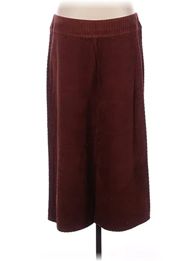 Pre-owned Moda International Casual Skirt In Burgundy