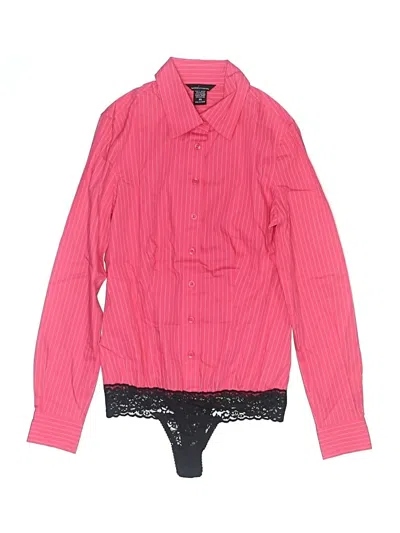 Pre-owned Moda International Long Sleeve Blouse In Pink