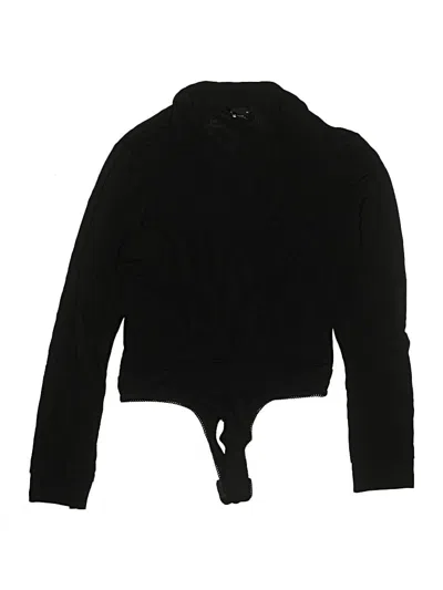 Pre-owned Moda International Long Sleeve Top Black Cowl Neck Tops
