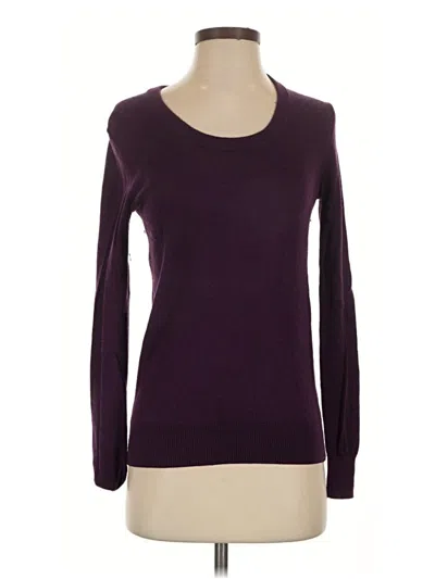 Pre-owned Moda International Long Sleeve Top Purple Scoop Neck Tops