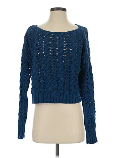 Pre-owned Moda International Pullover Sweater In Blue