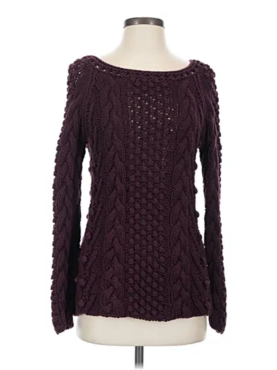 Pre-owned Moda International Pullover Sweater In Burgundy