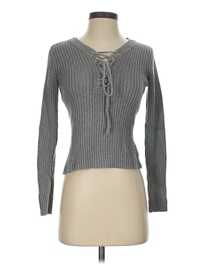 Pre-owned Moda International Pullover Sweater In Gray