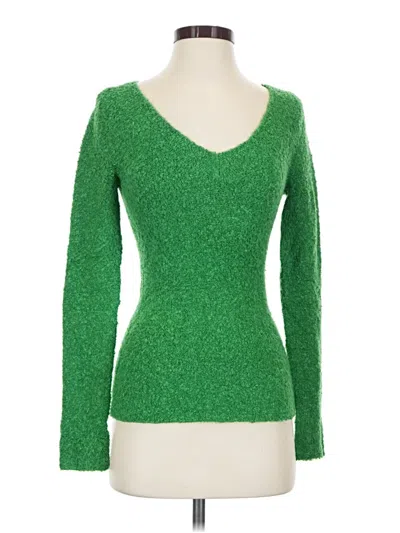 Pre-owned Moda International Pullover Sweater In Green