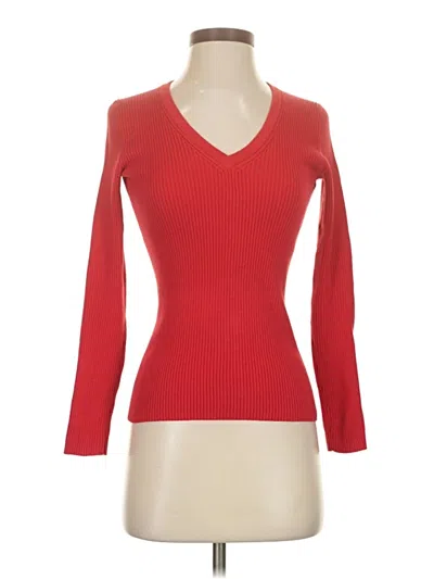 Pre-owned Moda International Pullover Sweater In Red