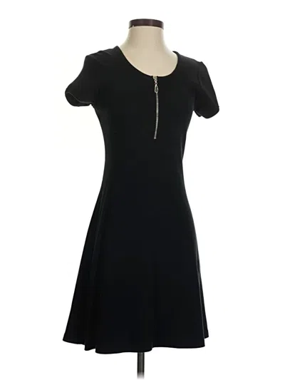 Pre-owned Moda International Short Sleeve Top Black Keyhole Neckline Tops