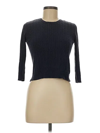 Pre-owned Moda International Silk Cardigan Sweater In Black