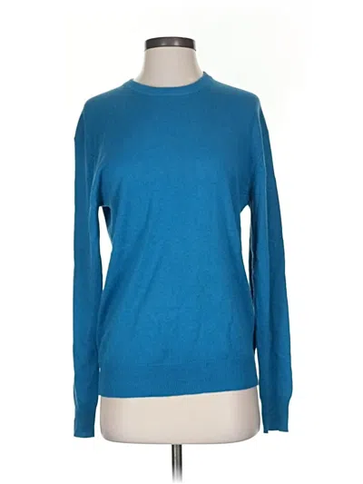 Pre-owned Moda International Silk Pullover Sweater In Blue