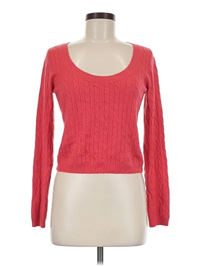 Pre-owned Moda International Silk Pullover Sweater In Red