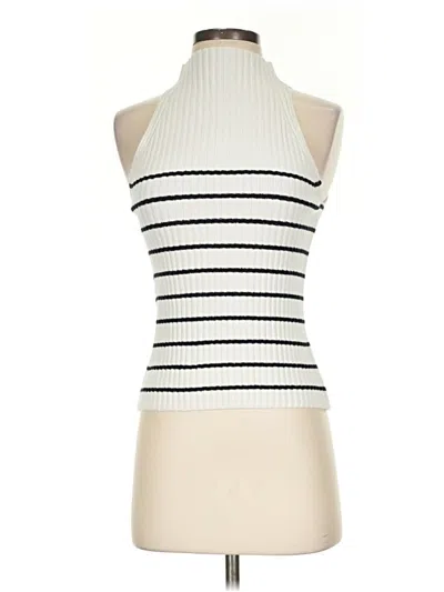 Pre-owned Moda International Sweater Vest In White