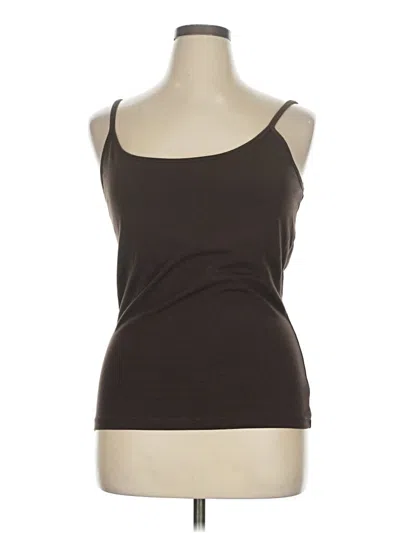 Pre-owned Moda International Tank Top Brown Strapless Neckline Tops
