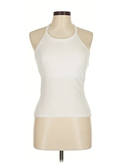 Pre-owned Moda International Tank Top Ivory Halter Neckline Tops In White