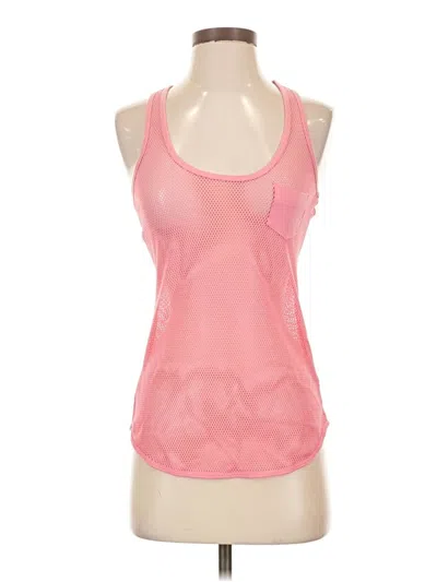 Pre-owned Moda International Tank Top Pink Halter Neckline Tops