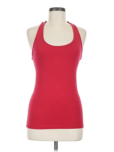 Pre-owned Moda International Tank Top Red Halter Neckline Tops
