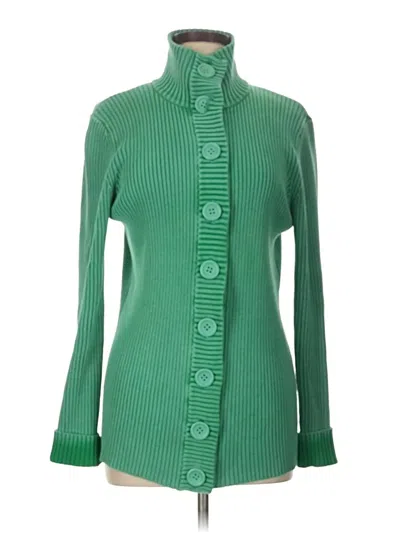 Pre-owned Moda International Turtleneck Sweater In Green