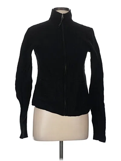 Pre-owned Moda International Wool Cardigan Sweater In Black