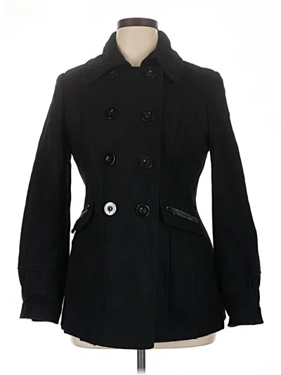 Pre-owned Moda International Wool Coat In Black