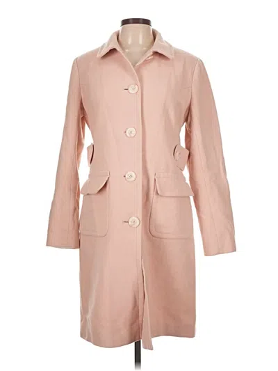 Pre-owned Moda International Wool Coat In Pink