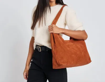 Moda Luxe Amber Suede Hobo Bag In Tan In Multi