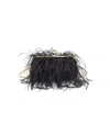 Moda Luxe Harlow Feather Evening Bag In Black
