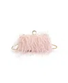 Moda Luxe Harlow Feather Evening Bag In Soft Pink