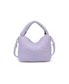 Moda Luxe Jessamine Woven Satchel In Lilac