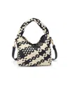 Moda Luxe Jessamine Woven Crossbody In Black Ivory