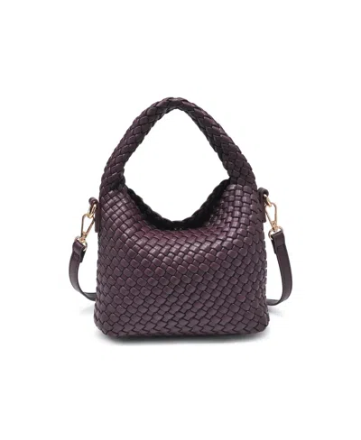 Moda Luxe Jessamine Woven Crossbody In Espresso
