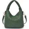Moda Luxe Jessamine Woven Satchel In Forest
