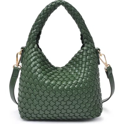 Moda Luxe Jessamine Woven Satchel In Forest